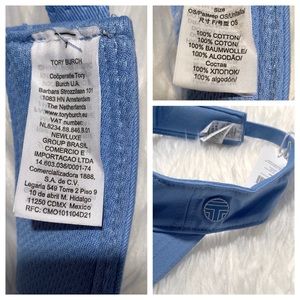 Tory Burch Accessories - TORY SPORT Blue Canvas Adjustable Sun Visor NWT Tory Burch Accessories - TORY SPORT Blue Canvas Adjustable Sun Visor NWT